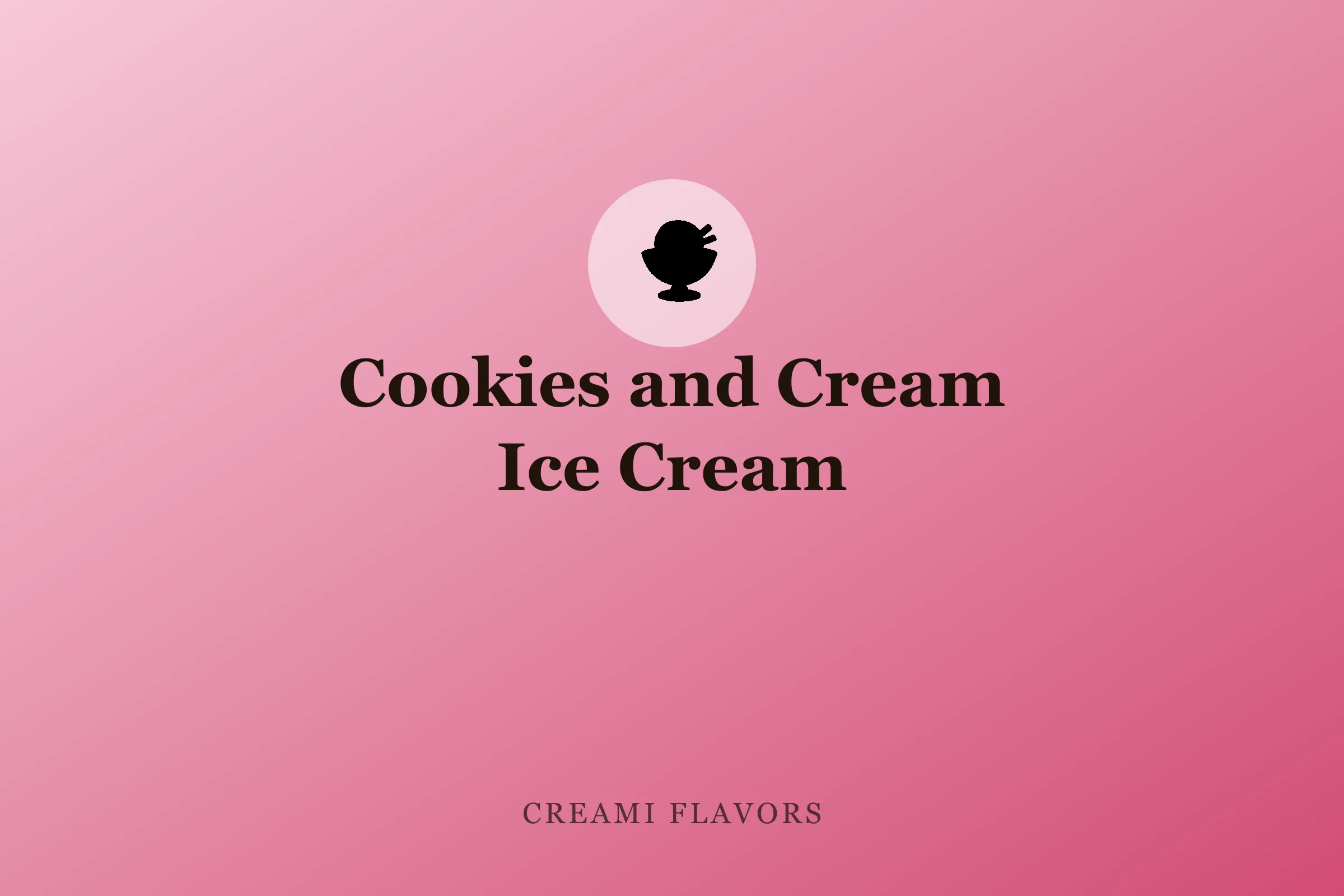 A pint of creamy vanilla ice cream shot through with dark chocolate sandwich cookie crumbs.