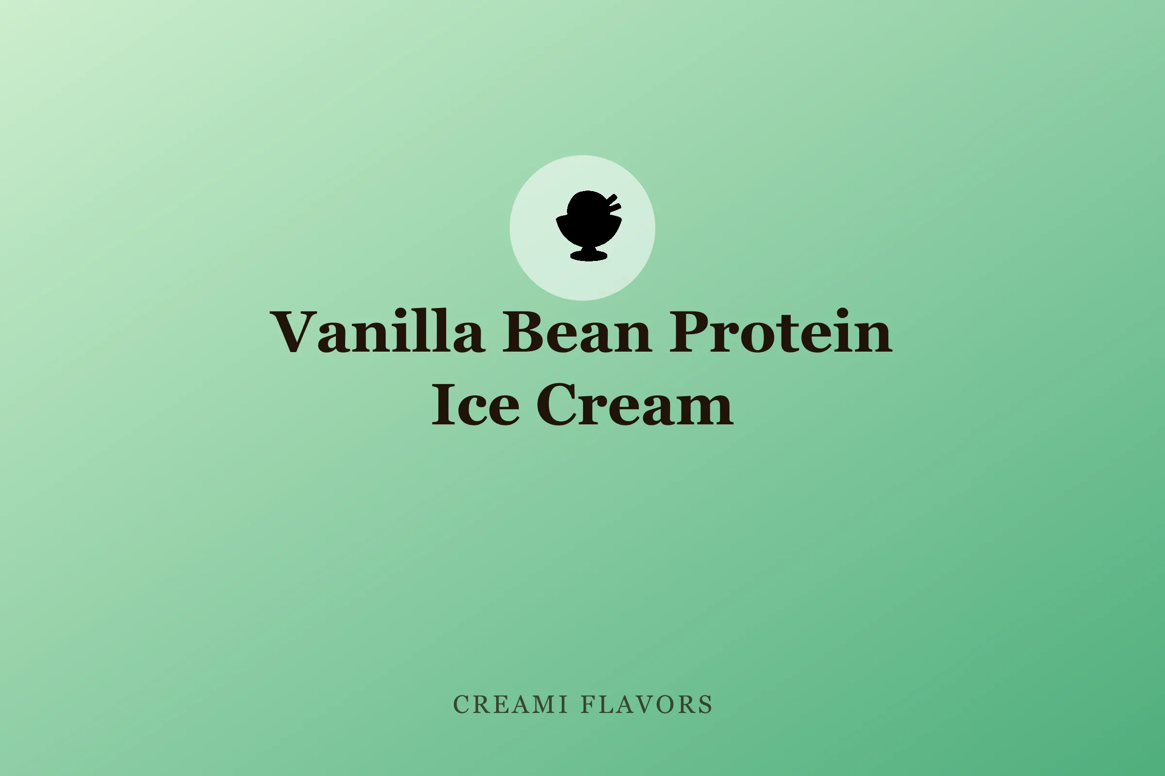 A pint of pale vanilla bean protein ice cream with soft swirls and flecks of vanilla bean.